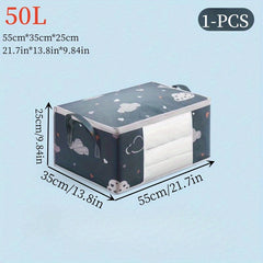 Non Woven Fabric Clothes Storage Bags With Window & Handles 3pcs