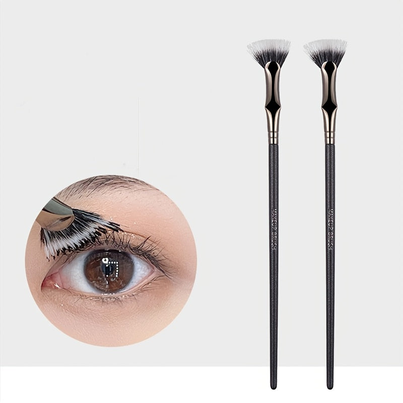 Eyelash Brush Fan Bent Lash Brush Professional Mini Fan Eyelash