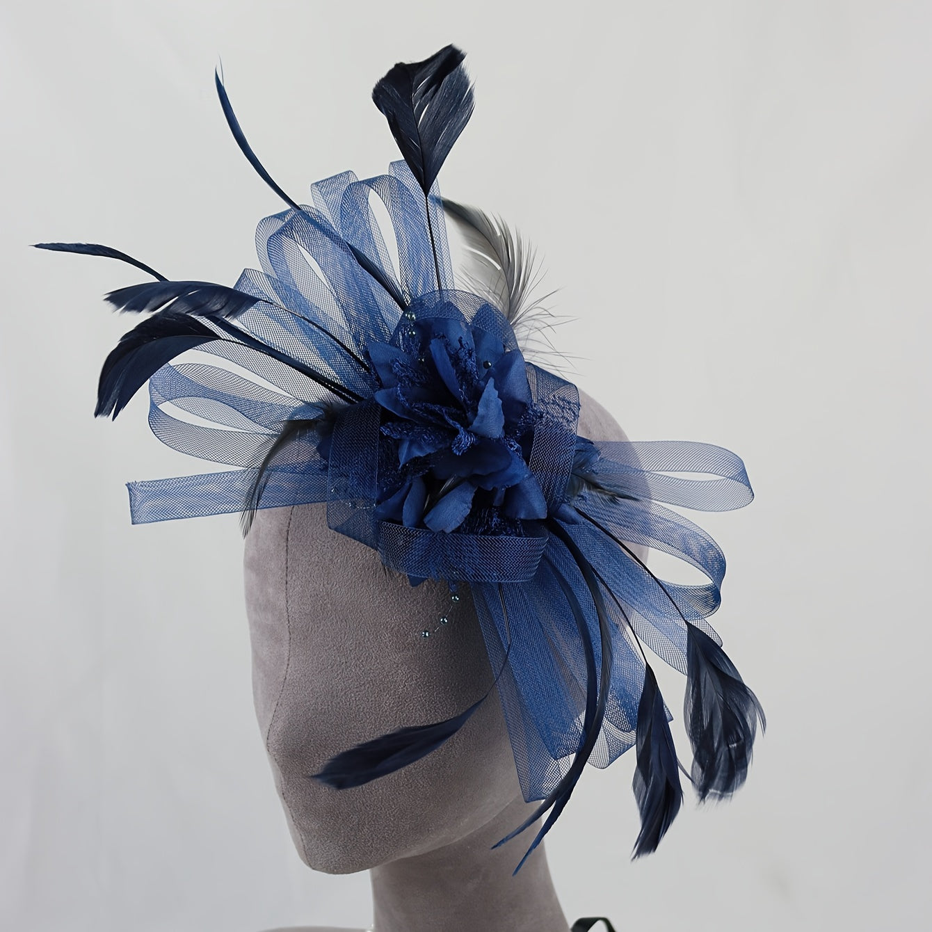 Vintage Floral & Feather Hair Accessory