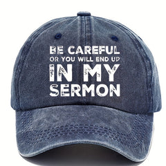 Letter Printed Cotton Baseball Cap Outdoor Sun Hat For Men And Women