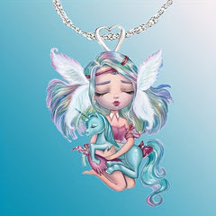Cartoon Girls Pendant Necklace Sweet Jewelry Accessories For Girls