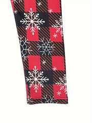 Snowflake Print High Stretch Leggings