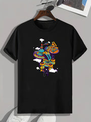 Futuristic City Print Men's Sports T-shirt