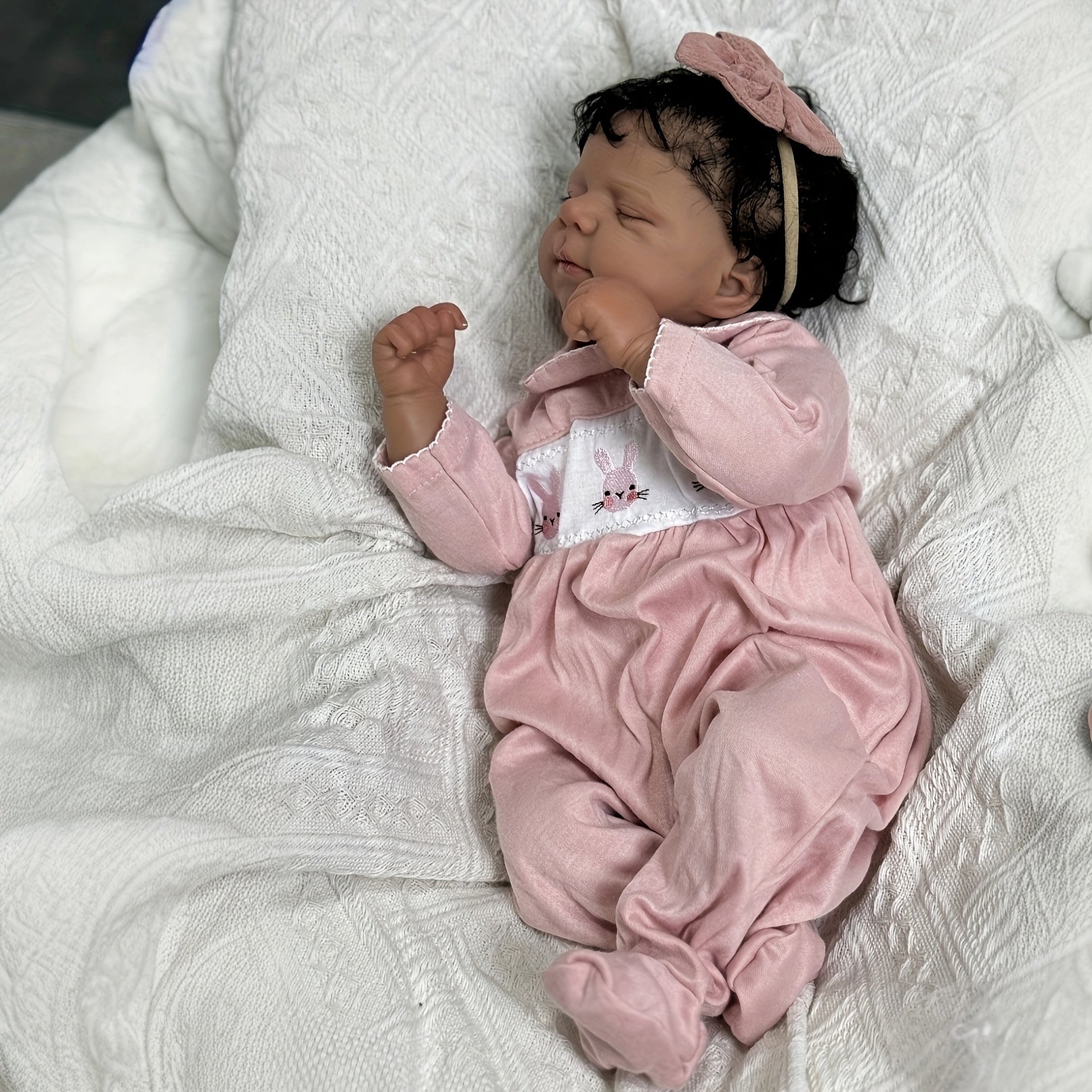 17in Soft Vinyl Baby Reborn Doll Cloth Body Girl Realistic Newborn Bebe Art Toy