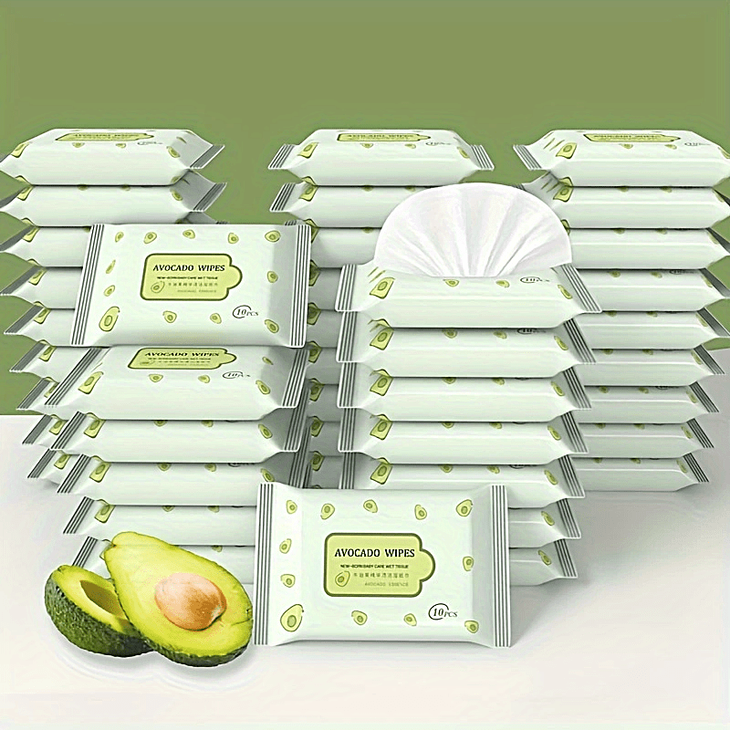 Avocado Small Pack Wet Wipes 10pcs Pack
