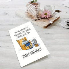 Funny Birthday Card For Men - TV Watcher - Set of 2