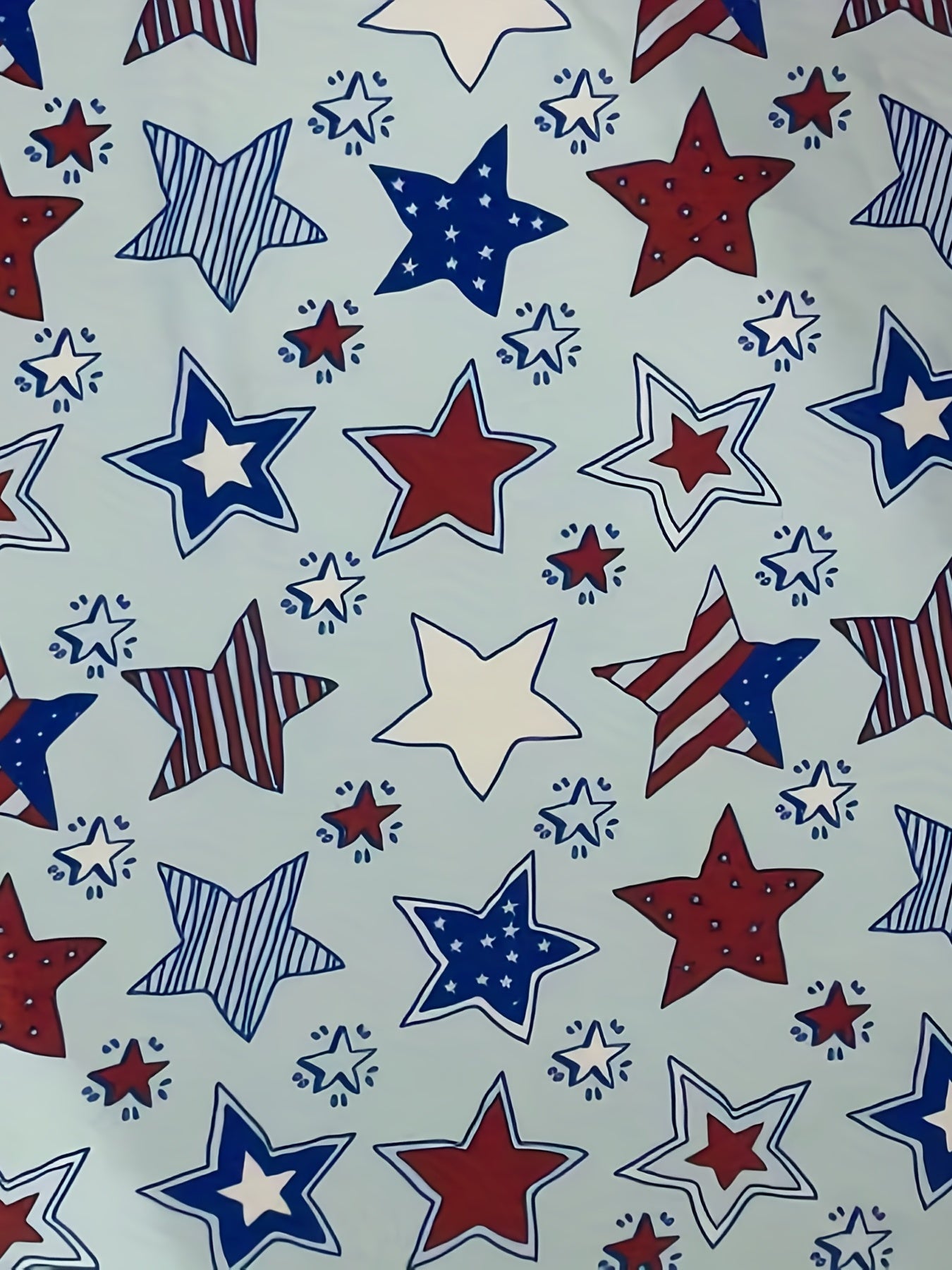 Women's Plus Flag & Star Print Independence Loungewear Dress