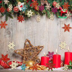 30pcs Kids' Christmas Crafts Snowflake Wooden Chips Decoration