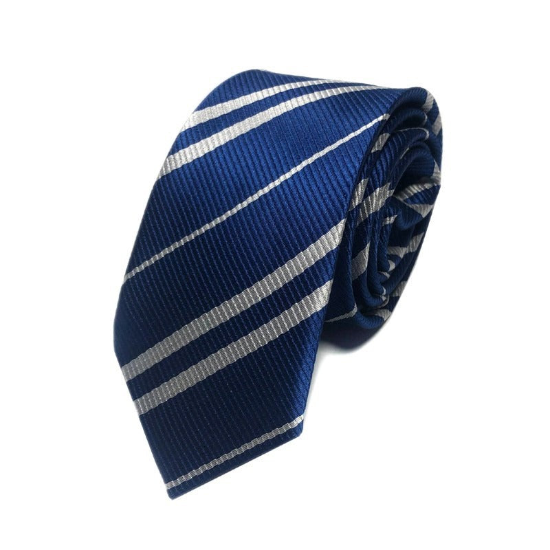 Men's Business NeckTie Narrow Tie Polyester Wedding Festive Striped Tie