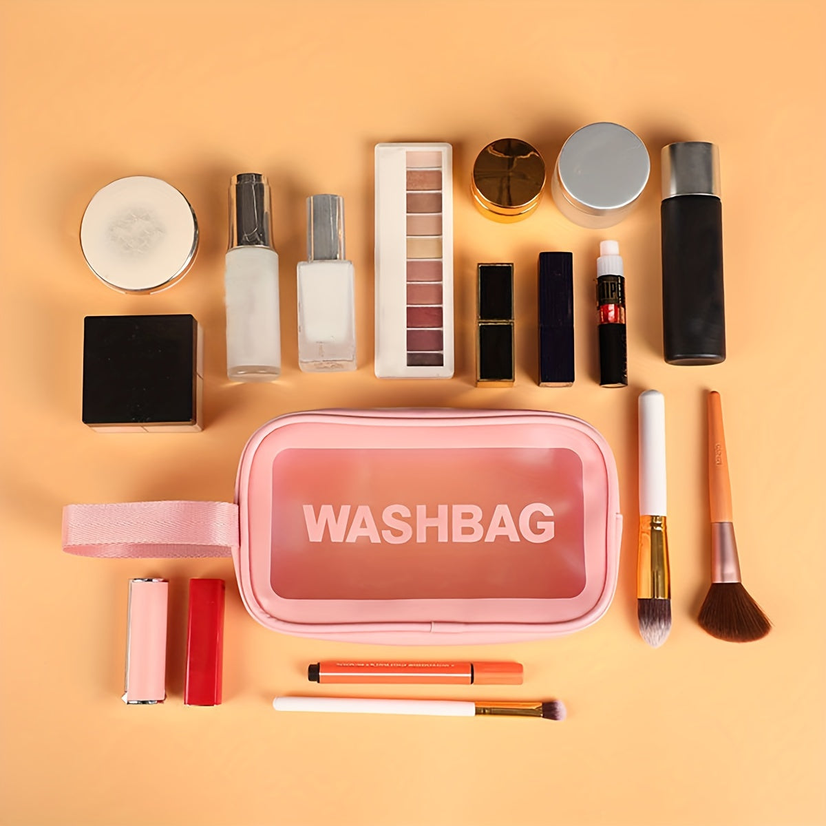 Translucent Waterproof Cosmetic Bag Travel Makeup Pouch