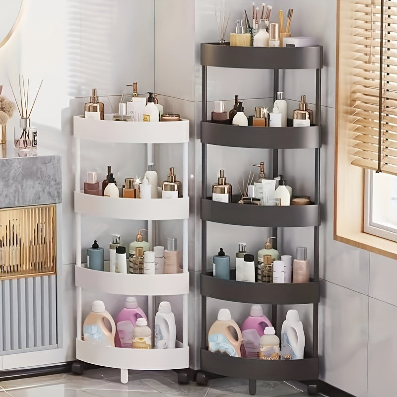 4-Tier Rolling Storage Cart for Kitchen Bathroom Laundry Room