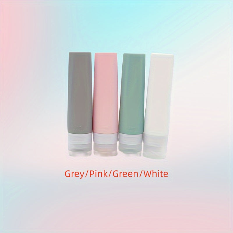 4pcs Silicone Empty Travel Bottles Refillable Squeeze Bottles