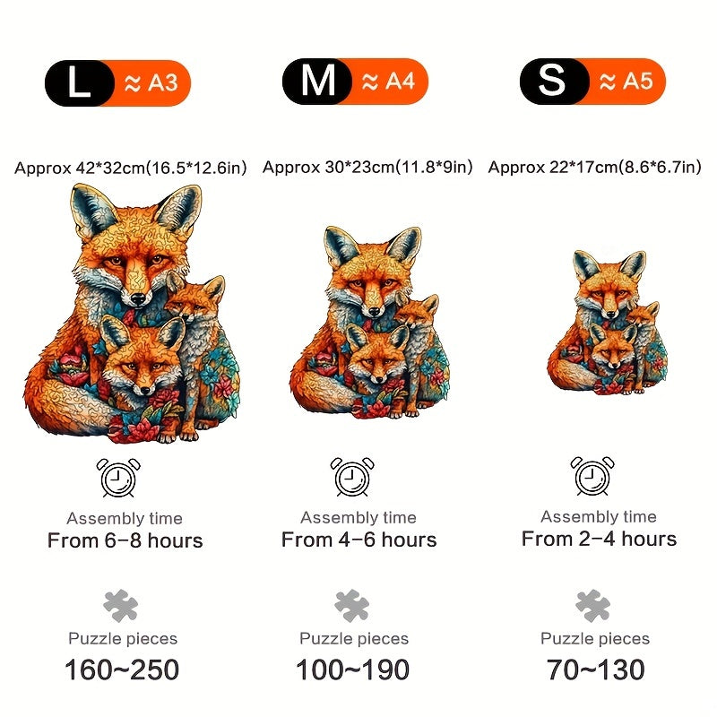 Animal Shaped Wooden Jigsaw Puzzle Toy for Adults