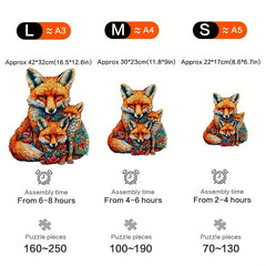 Animal Shaped Wooden Jigsaw Puzzle Toy for Adults