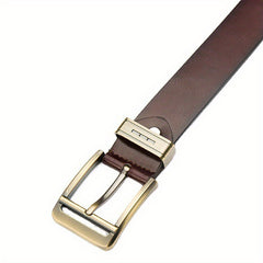Men's PU Leather Business Belt Square Buckle Waist Strap Belt