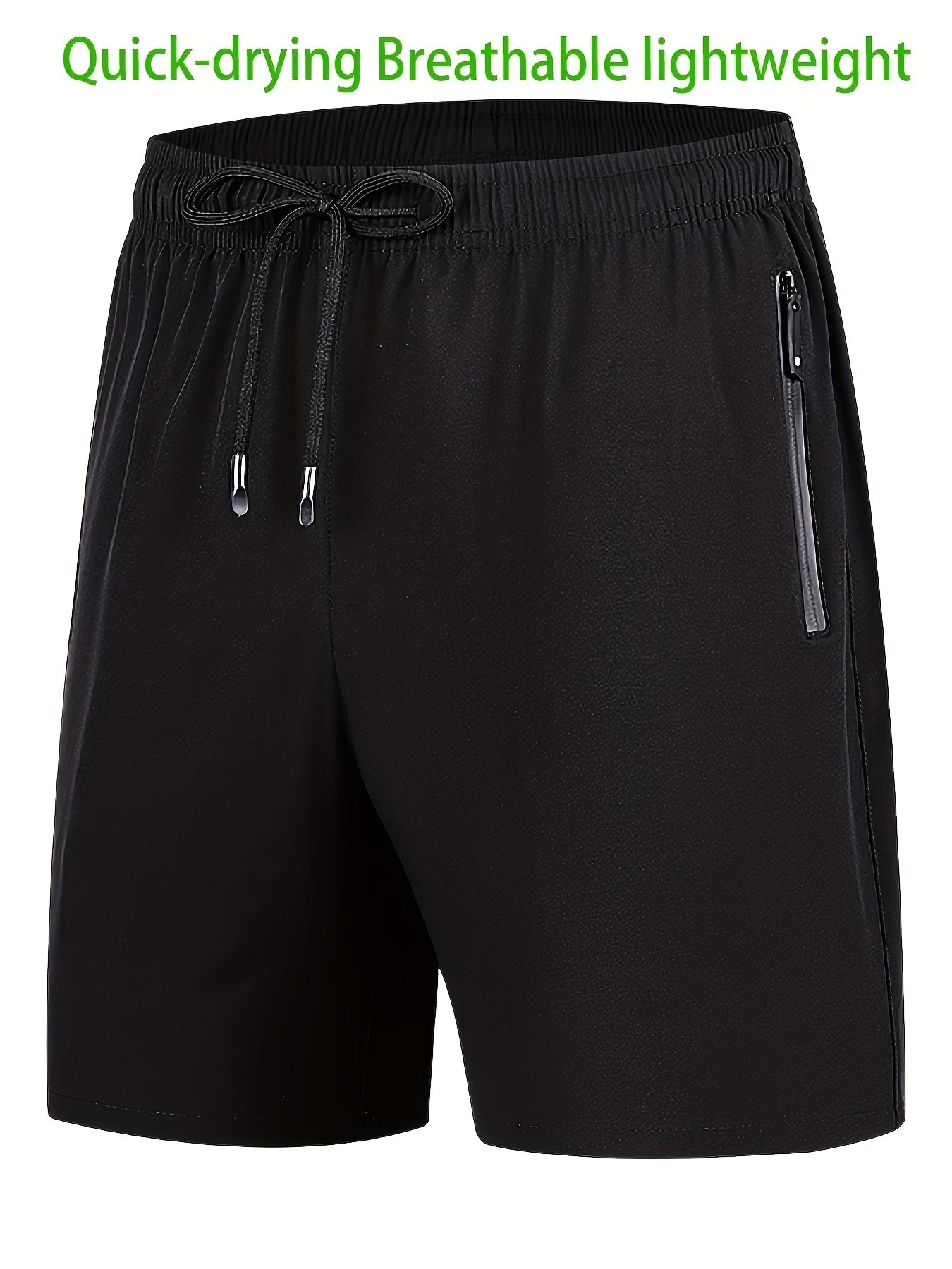 Men's Breathable Shorts With Side Pockets Quick Dry Elastic Waist