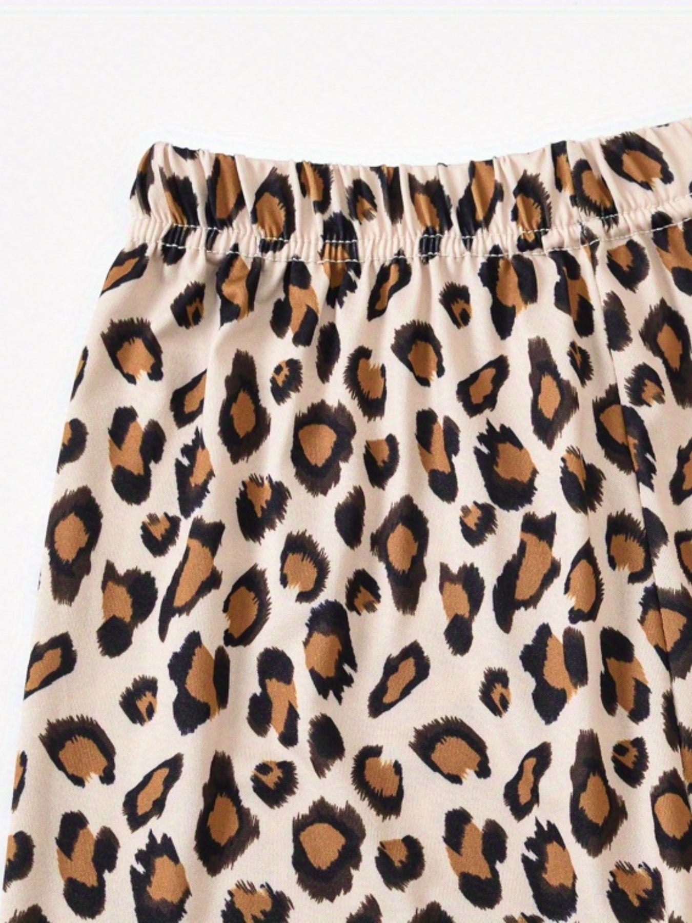 Leopard Graphic Stretch Casual Leggings Pants Kids Summer