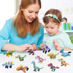 Dino Building Blocks 24 Grids Set Dinosaur Toy 24 Days Countdown