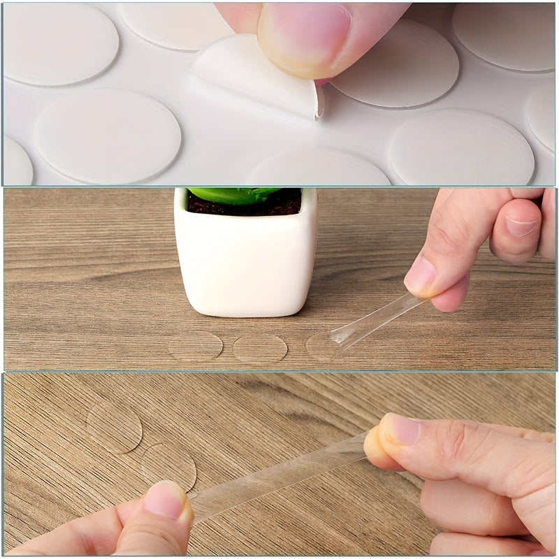 350pcs Double Sided Transparent Adhesive Stickers Waterproof Small