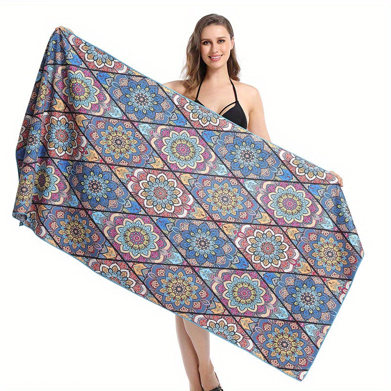 Quick-drying Beach Towels Full Totem Design Soft Lightweight Towels