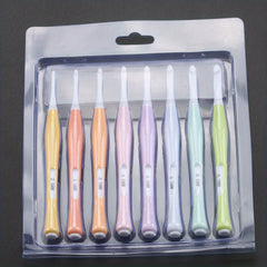 8pcs Crochet Silicone Handle Knitting Tools for Beginners Supplies