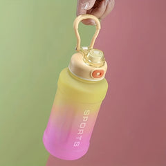 1300ml Gradient Plastic Water Bottle Leakproof Large Capacity Outdoor Sports