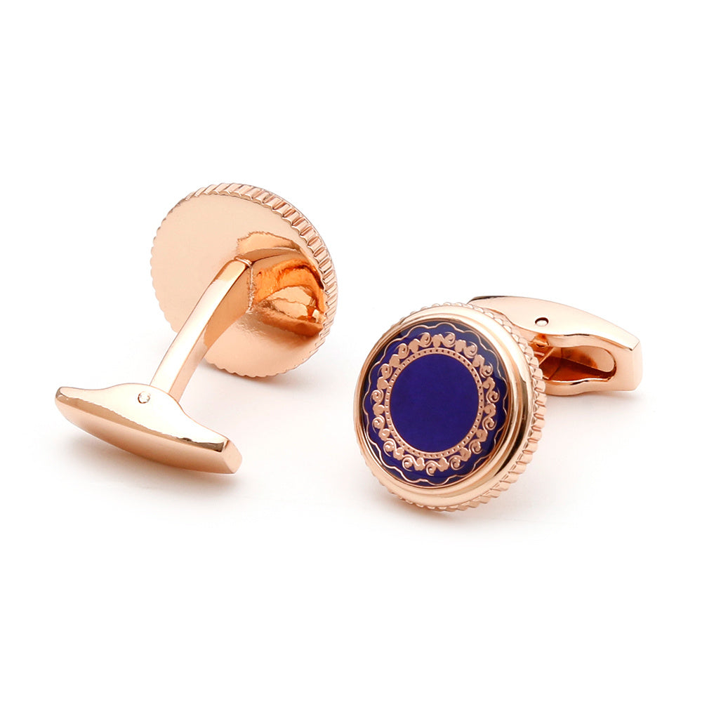 Men's Rose Pattern French Cufflinks