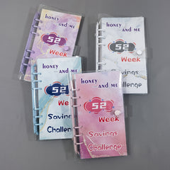 52 Weeks Couple Challenge Savings Handbook Cash Envelope Binder Book