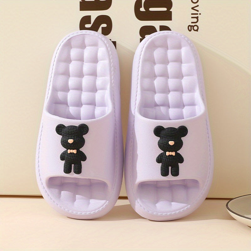 Women's Cartoon Decor Slides Comfortable Open Toe Slip On Shoes