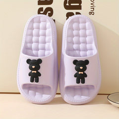 Women's Cartoon Decor Slides Comfortable Open Toe Slip On Shoes