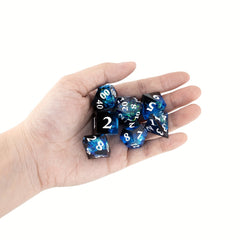 7pcs Resin Polyhedral Dice Set For RPGs & Board Games