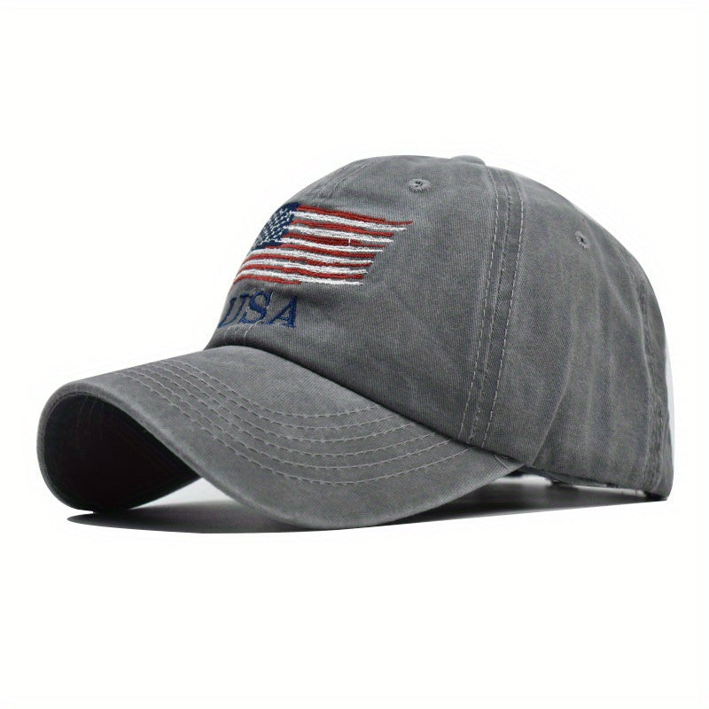 American Flag Baseball Cap Classic Hat Adjustable Trucker Unisex Headwear