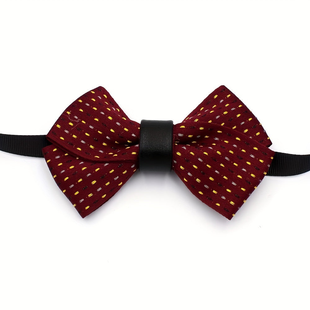 Classic Dotted Bow Tie Solid Bowknot for Women Men