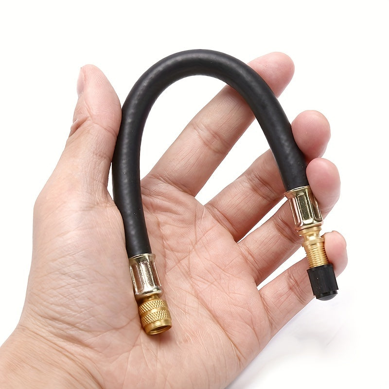 Bicycle Pump Valve Extender Extension Tube Rubber Inflator Pipe Hose