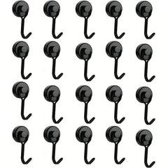20pcs Neodymium Magnetic Hooks Heavy Duty for Grill Refrigerator Kitchen Office