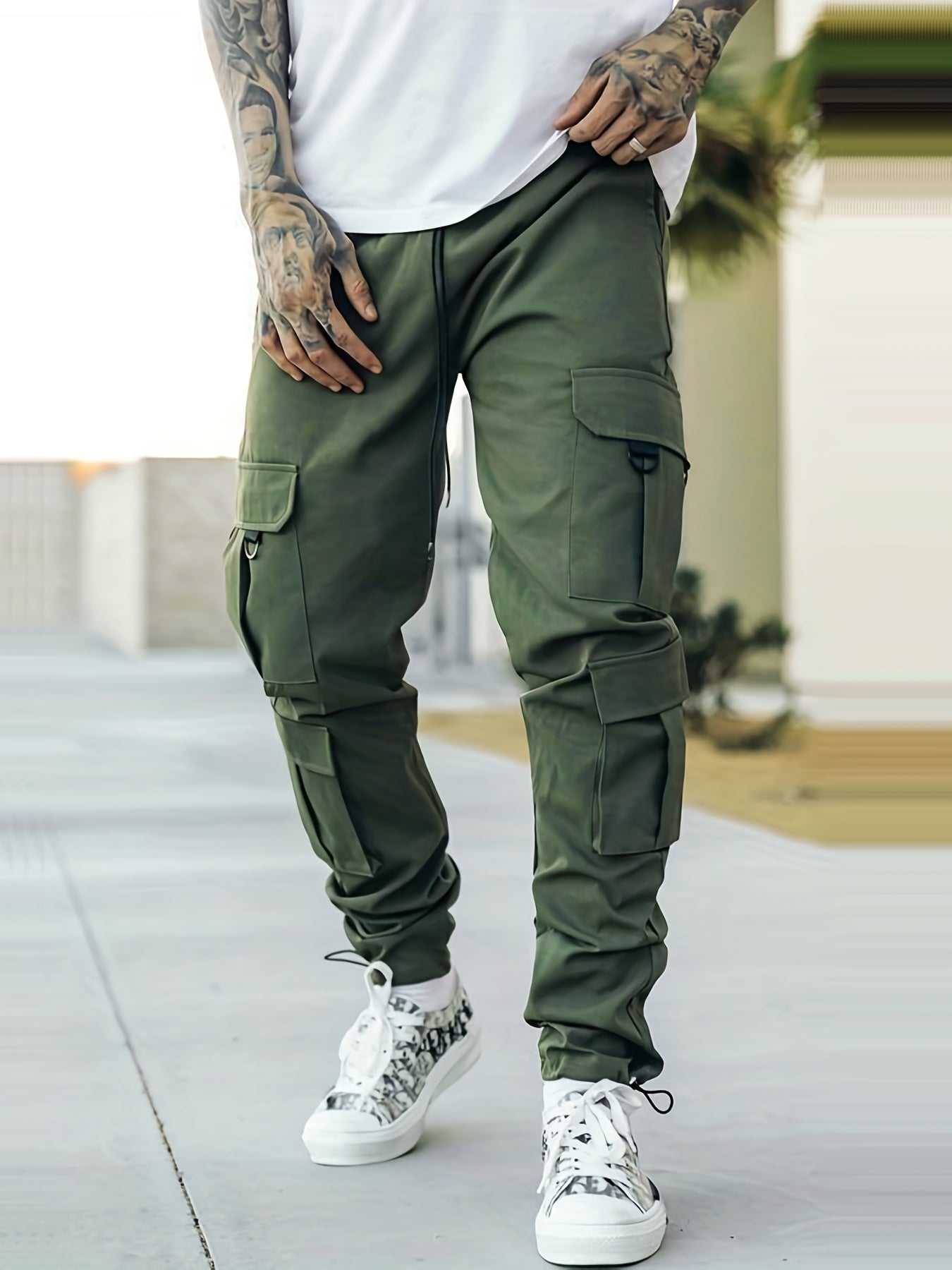 Men's Relaxed Cargo Pants With Pockets