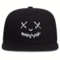 Smiling Embroidery Snapback Hat Hip Hop Baseball Cap Adjustable Sun Hats