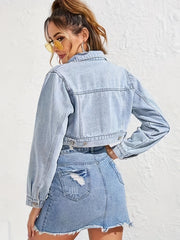 Cropped Denim Coats Women's Denim Clothing