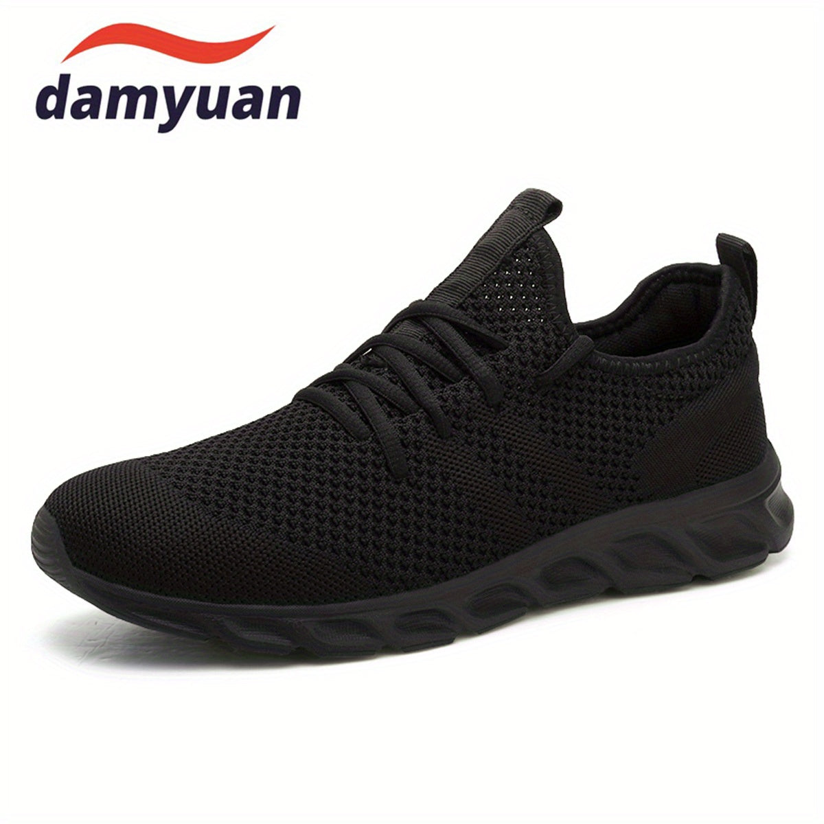 Men's Knitted Breathable Walking Shoes Lightweight Comfy Casual Shoes