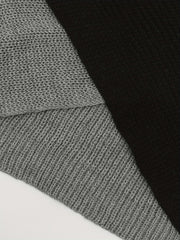 Colorblock Lace V Neck Sweater