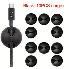 10/20pcs Cable Holder for Desk Bedside Cabinet USB Office Cable Management