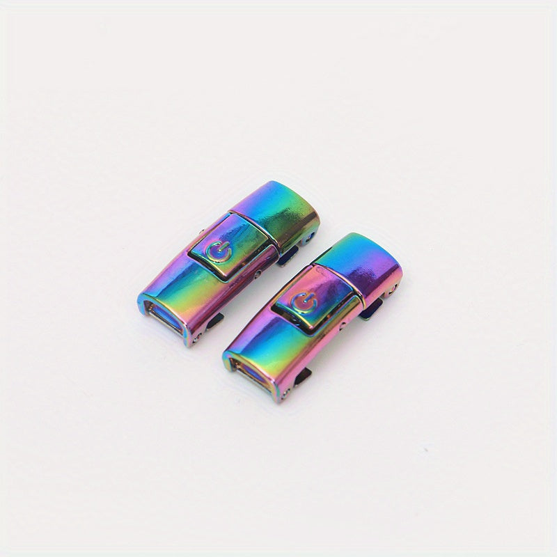 4pcs Magnetic Clasps Flat Leather Cord Bracelet Connectors DIY Jewelry Making