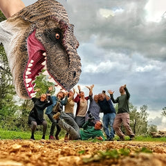 Large Dino Hand Puppets: Funny & Scared Dino Heads for Role Play