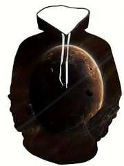 Men's Astronaut & Graphic Hoodie Active Breathable Hooded Sweatshirt