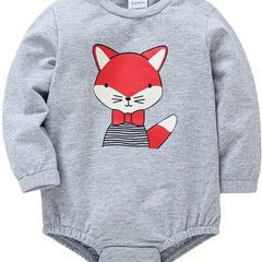Cotton Animal Print Baby Romper Long Sleeve