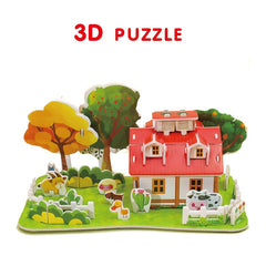 Villa 3D Model Puzzle DIY Toy Fun Toy Christmas Thanksgiving Gift