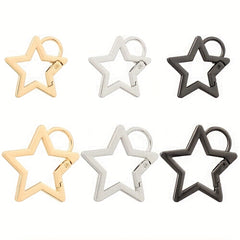 Zinc Alloy Plated Spring Buckle Carabiner Star Snap Hook