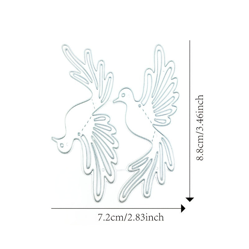 Bird Flower Metal Cutting Die for Card Making