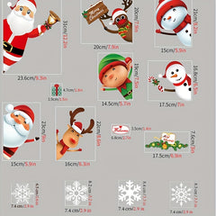 Christmas Snowflake Window Clings Stickers For Glass Xmas Decorations