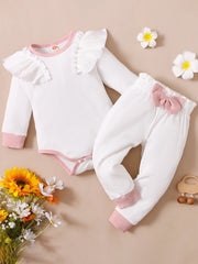 Cute Romper & Bow Set for Baby Girls - Summer Style